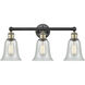 Hanover 3 Light 24.25 inch Black Antique Brass Bath Vanity Light Wall Light in Fishnet