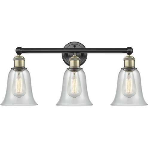 Hanover 3 Light 24.25 inch Black Antique Brass Bath Vanity Light Wall Light in Fishnet