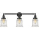 Franklin Restoration Canton 3 Light 30 inch Oil Rubbed Bronze Bath Vanity Light Wall Light in Seedy Glass, Franklin Restoration