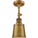 Franklin Restoration Addison 1 Light 5 inch Brushed Brass Semi-Flush Mount Ceiling Light, Franklin Restoration