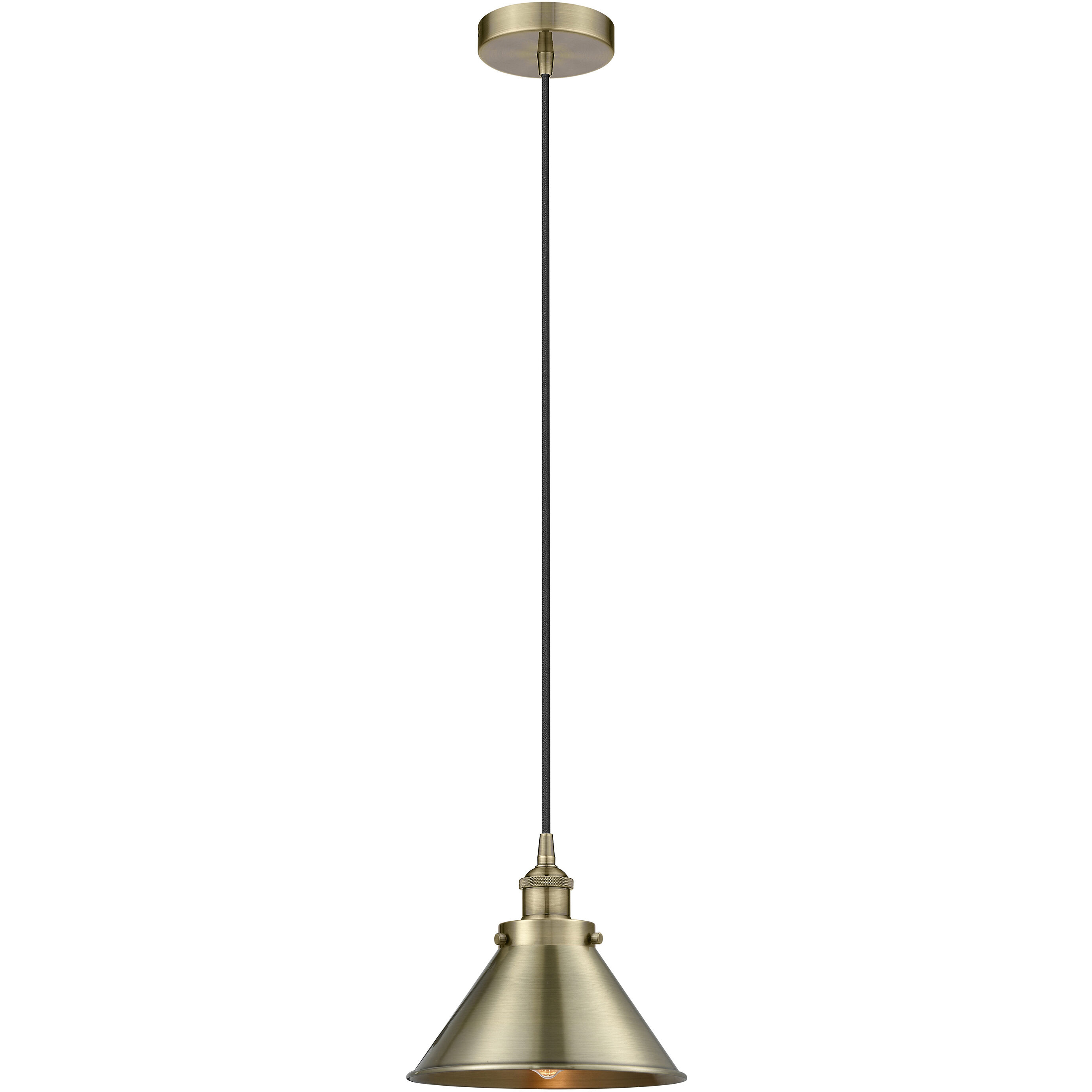 Briarcliff 1 Light 10 inch Antique Brass Mini Pendant Ceiling Light