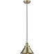 Briarcliff 1 Light 10 inch Antique Brass Mini Pendant Ceiling Light