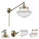 Large Oxford 20 inch 60.00 watt Antique Brass Swing Arm Wall Light, Franklin Restoration