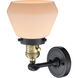 Franklin Restoration Fulton LED 7 inch Black Antique Brass Sconce Wall Light, Franklin Restoration
