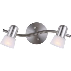Omni 2 Light Brushed Pewter Track Lighting Ceiling Light