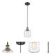 Ballston Belfast 1 Light 6 inch Black Antique Brass Mini Pendant Ceiling Light