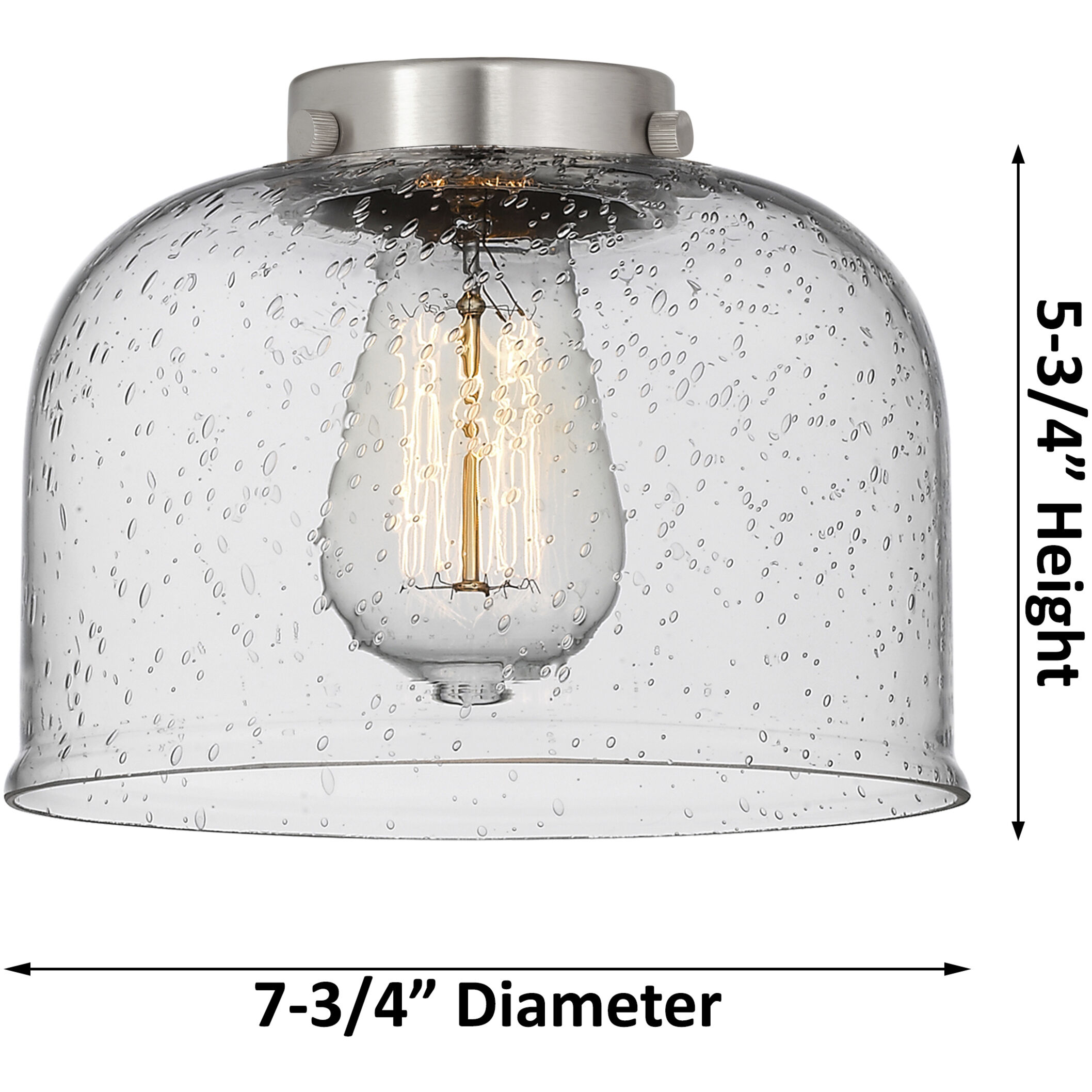 Ballston Large Bell LED 36 inch Oil Rubbed Bronze Island Light Ceiling Light in Seedy Glass, Ballston