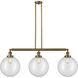 Franklin Restoration XX-Large Beacon LED 44 inch Brushed Brass Island Light Ceiling Light in Clear Glass, Franklin Restoration