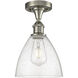 Edison Bristol Glass 1 Light 7.50 inch Semi-Flush Mount