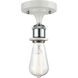 Ballston Bare Bulb LED 5 inch White and Polished Chrome Semi-Flush Mount Ceiling Light, Ballston