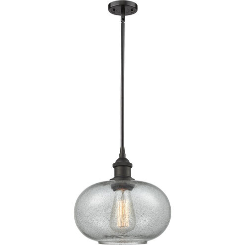 Ballston Gorham 1 Light 9.5 inch Oil Rubbed Bronze Pendant Ceiling Light in Charcoal Glass, Ballston