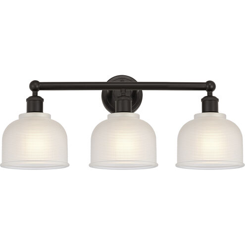 Edison Dayton 3 Light 24 inch Oil Rubbed Bronze Bath Vanity Light Wall Light in White