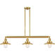 Franklin Restoration Railroad 3 Light 41 inch Satin Gold Island Light Ceiling Light, Franklin Restoration