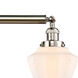 Franklin Restoration Bullet 3 Light 38 inch Polished Nickel Island Light Ceiling Light in Matte White Glass