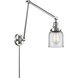 Small Bell 30 inch 3.50 watt Polished Chrome Swing Arm Wall Light, Franklin Restoration