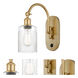 Ballston Hadley 1 Light 5.3 inch Satin Gold Sconce Wall Light in Clear Glass