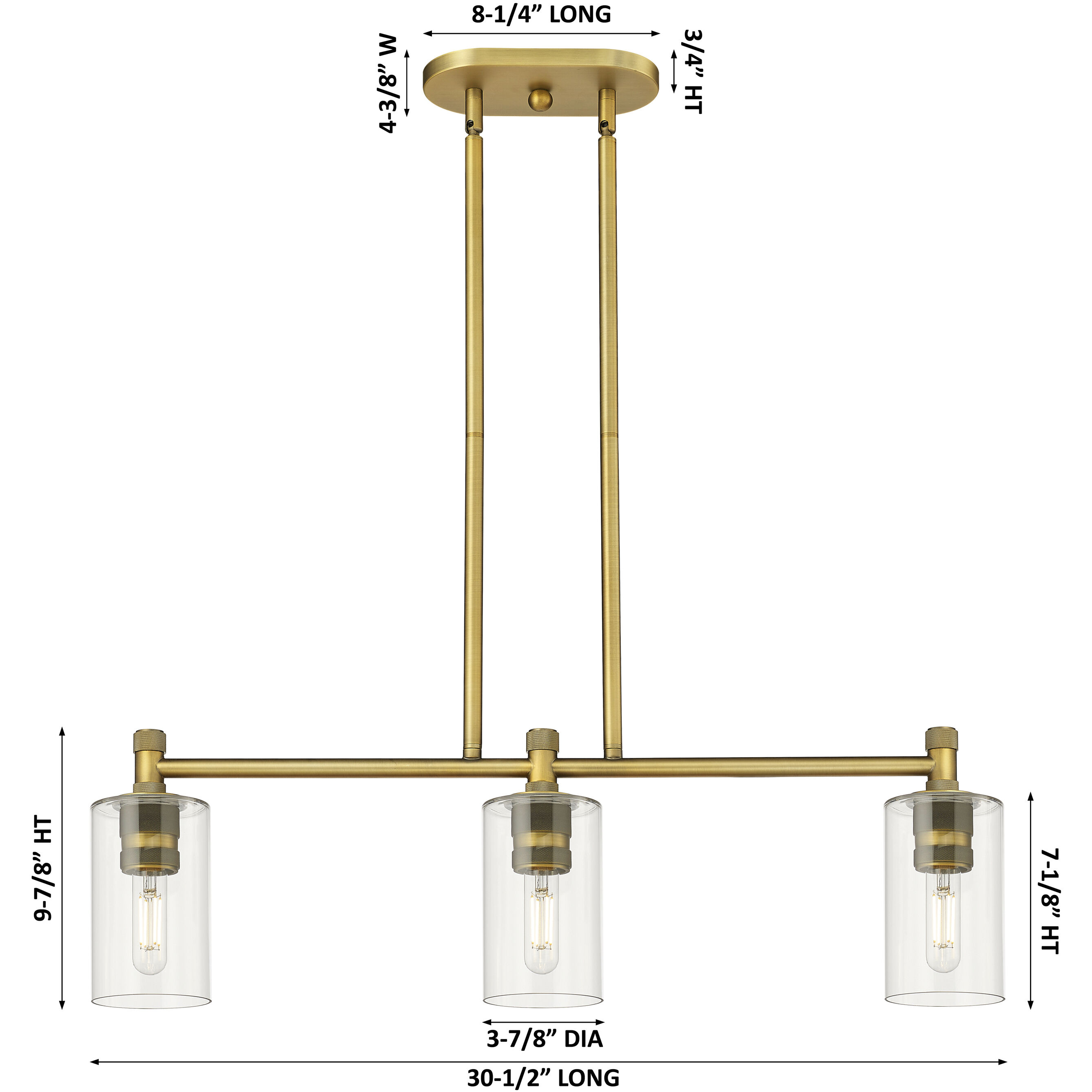 Downtown Urban Crown Point Island Light Ceiling Light in Polished Nickel, Plated Smoke