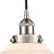 Edison Bullet 1 Light 8 inch Brushed Satin Nickel Mini Pendant Ceiling Light