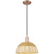 Natural Ballston Dome 1 Light 11.75 inch Antique Copper Mini Pendant Ceiling Light