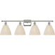 Ballston Bristol Natural 4 Light 37.5 inch Polished Nickel Bath Vanity Light Wall Light