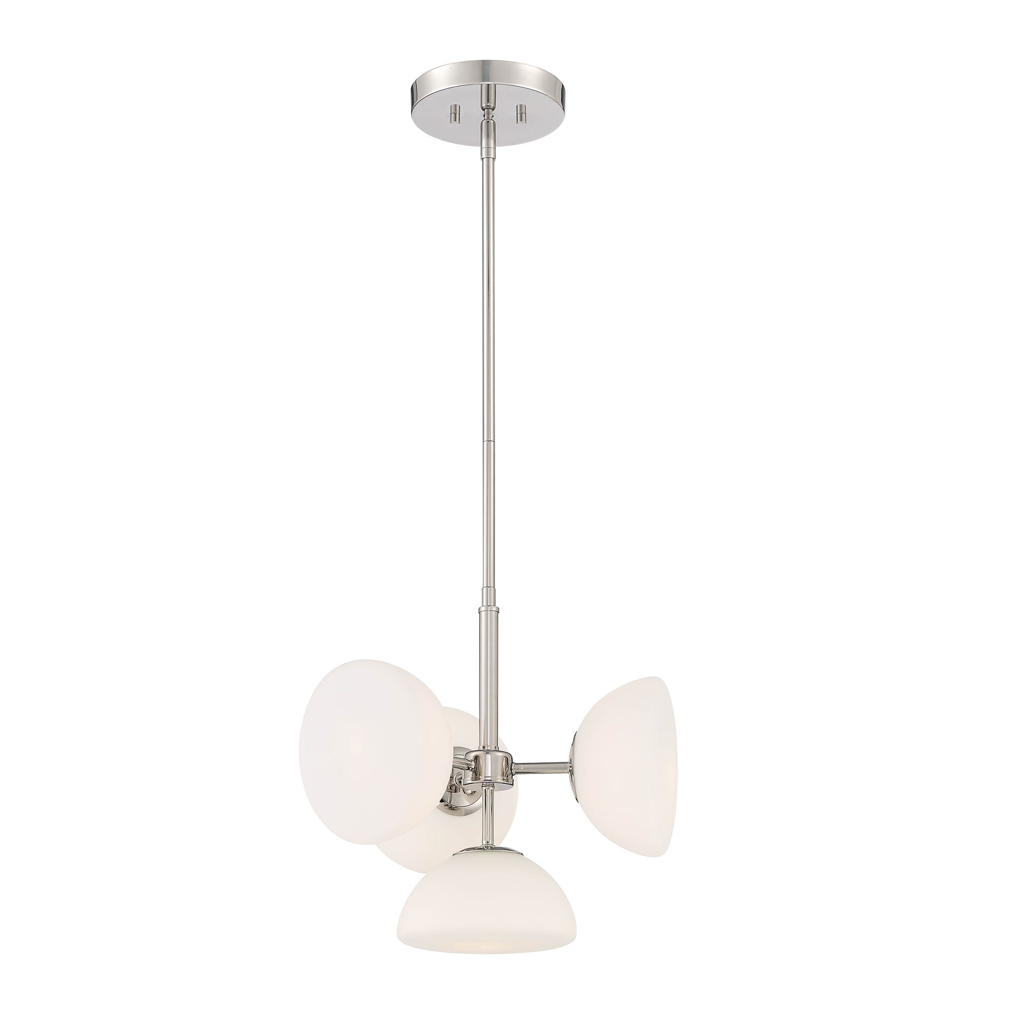 Zio 4 Light 14.5 inch Polished Nickel Chandelier Convertible Ceiling Light