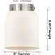 Small Bell Matte White Cased Glass, Small, Bell