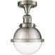 Franklin Restoration Hampden LED 7.25 inch Brushed Satin Nickel Semi-Flush Mount Ceiling Light in Clear Glass