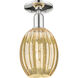 Preston 1 Light 6.25 inch Polished Nickel Semi-Flush Mount Ceiling Light in Mercury Glass
