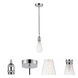 Ballston Edison LED 3.75 inch Polished Chrome Mini Pendant Ceiling Light, Ballston