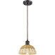 Ballston Bristol Natural II 1 Light 7.5 inch Oil Rubbed Bronze Mini Pendant Ceiling Light