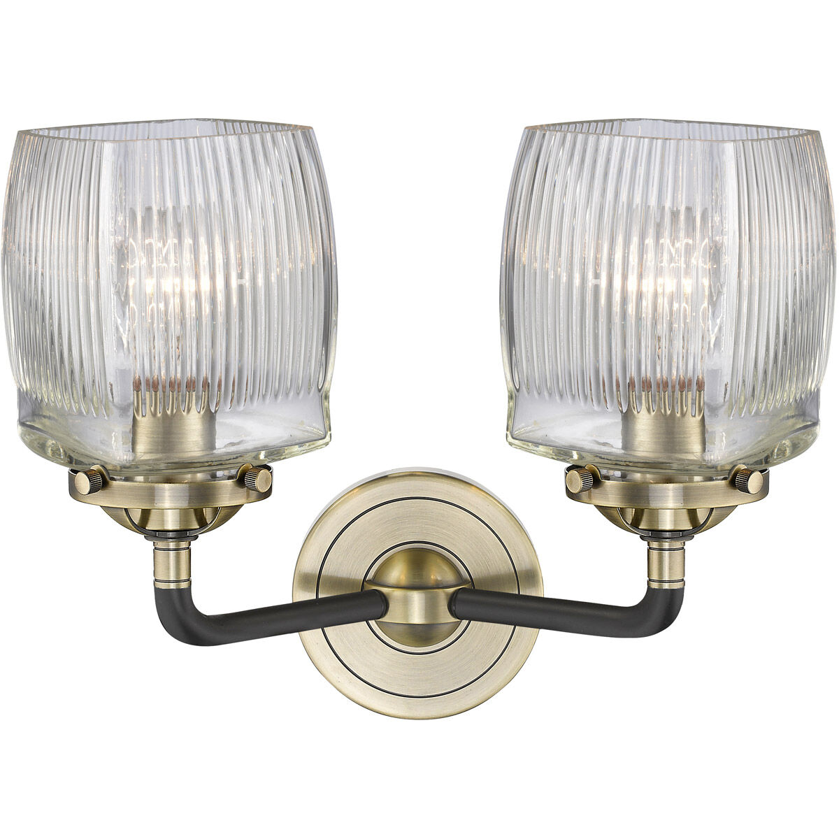 Nouveau Colton LED 14 inch Black Antique Brass Bath Vanity Light Wall Light, Nouveau