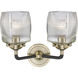 Nouveau Colton 2 Light 14 inch Black Antique Brass Bath Vanity Light Wall Light, Nouveau