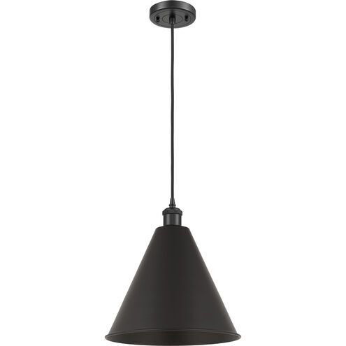 Ballston Cone 1 Light 16 inch Matte Black Mini Pendant Ceiling Light