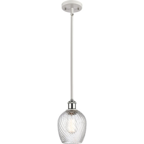 Ballston Salina 1 Light 5 inch White and Polished Chrome Pendant Ceiling Light, Ballston