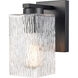 Juneau LED 5 inch Matte Black Bath Vanity Light Wall Light