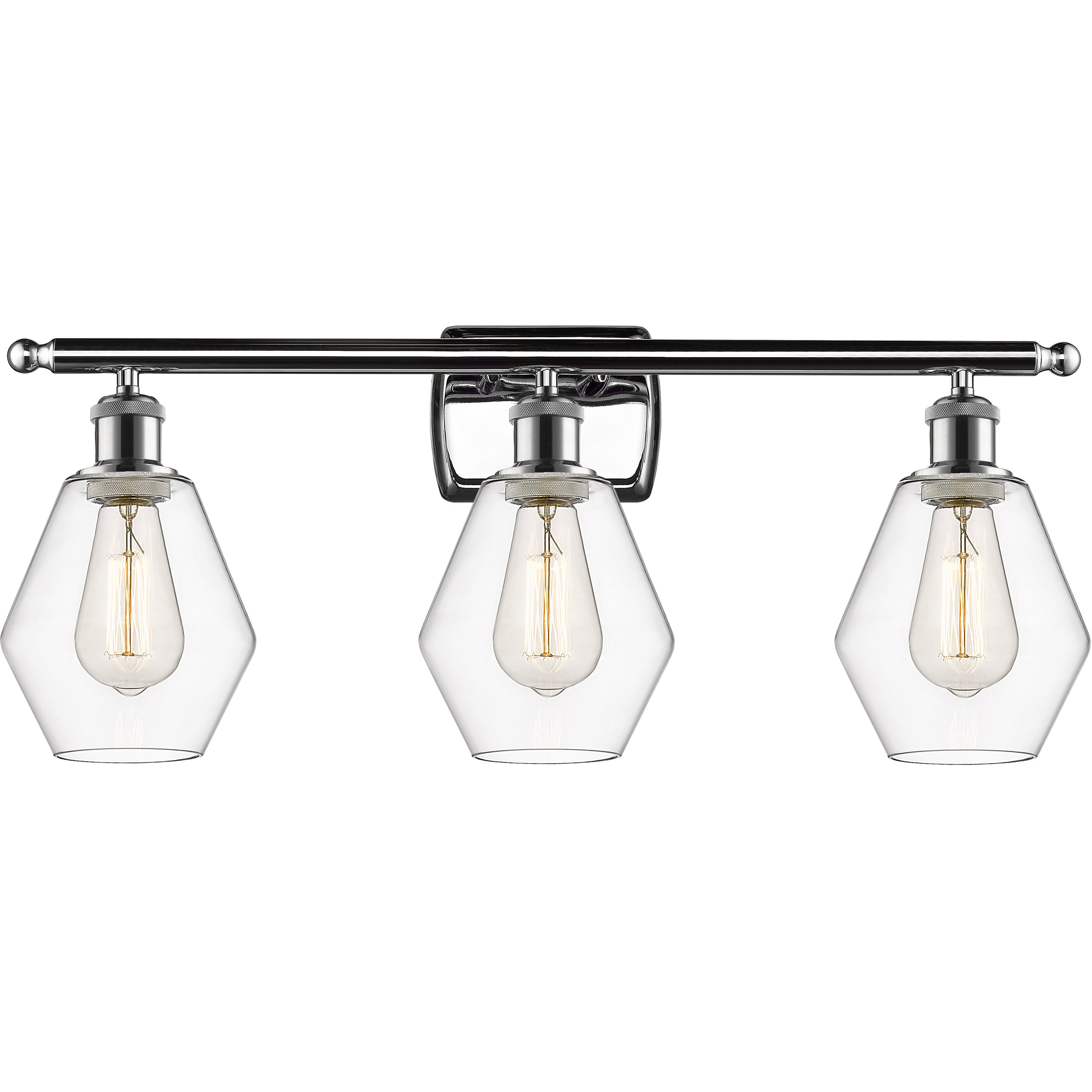 Ballston Cindyrella 3 Light 26 inch Polished Chrome Bath Vanity Light Wall Light in Incandescent, Clear Glass