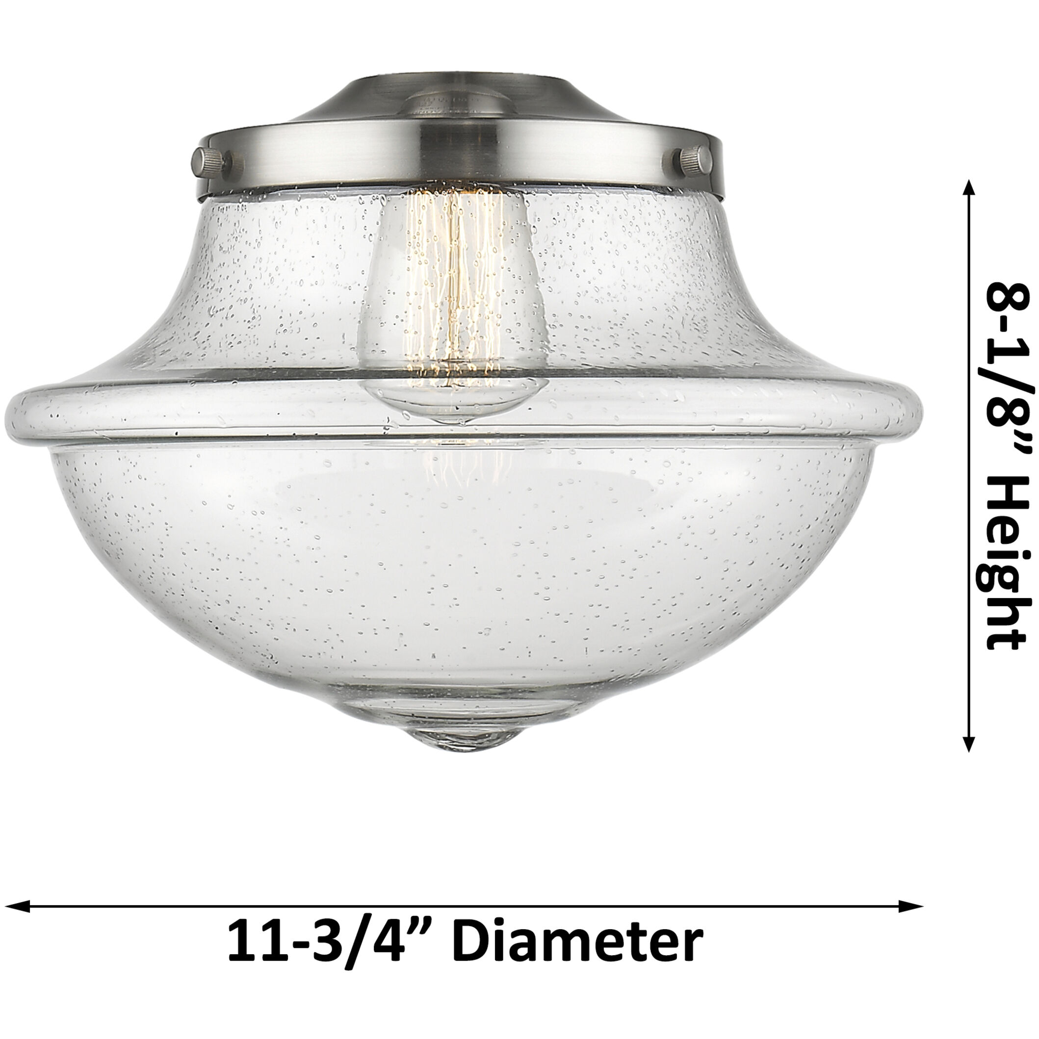 Oxford 1 Light 11.75 inch Polished Chrome Mini Pendant Ceiling Light in Seedy Glass