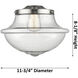Oxford 1 Light 11.75 inch Polished Chrome Mini Pendant Ceiling Light in Seedy Glass