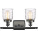 Ballston Bell LED 16 inch Oil Rubbed Bronze Bath Vanity Light Wall Light in Clear with Cage