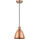 Edison Dome LED 8 inch Antique Copper Mini Pendant Ceiling Light