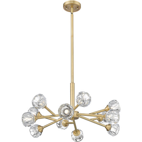 Downtown Urban Aurora 12 Light 24 inch Brushed Brass Statement Chandelier Ceiling Light