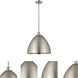 Ballston Dome LED 16 inch Brushed Satin Nickel Pendant Ceiling Light
