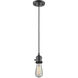 Franklin Restoration Bell 1 Light 8 inch Oil Rubbed Bronze Mini Pendant Ceiling Light in Incandescent, Seedy