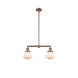 Franklin Restoration Olean LED 21.75 inch Antique Copper Chandelier Ceiling Light in Matte White Glass, Franklin Restoration