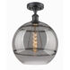 Ballston Rochester 1 Light 12 inch Matte Black Semi-Flush Mount Ceiling Light