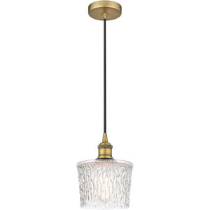 Edison Niagra LED 7 inch Brushed Brass Mini Pendant Ceiling Light