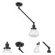 Olean 18 inch 60.00 watt Matte Black Swing Arm Wall Light, Franklin Restoration