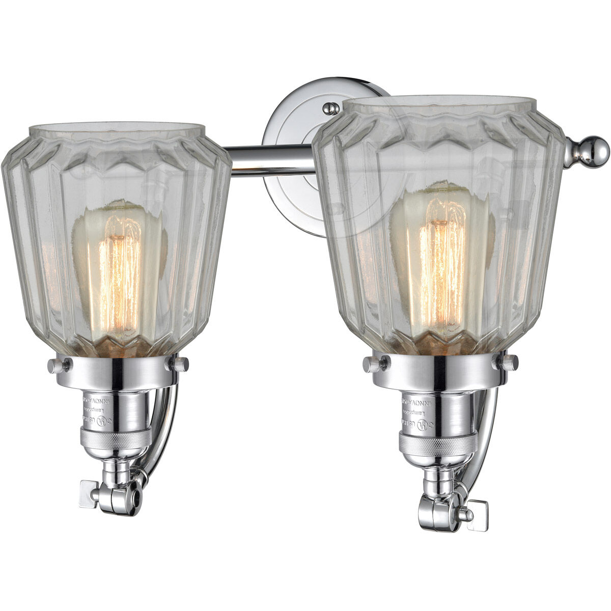 Franklin Restoration Chatham LED 18 inch Polished Chrome Bath Vanity Light Wall Light in Clear Glass, Franklin Restoration