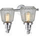 Franklin Restoration Chatham LED 18 inch Polished Chrome Bath Vanity Light Wall Light in Clear Glass, Franklin Restoration