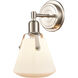 Luna 1 Light 7 inch Satin Nickel Bath Vanity Light Wall Light